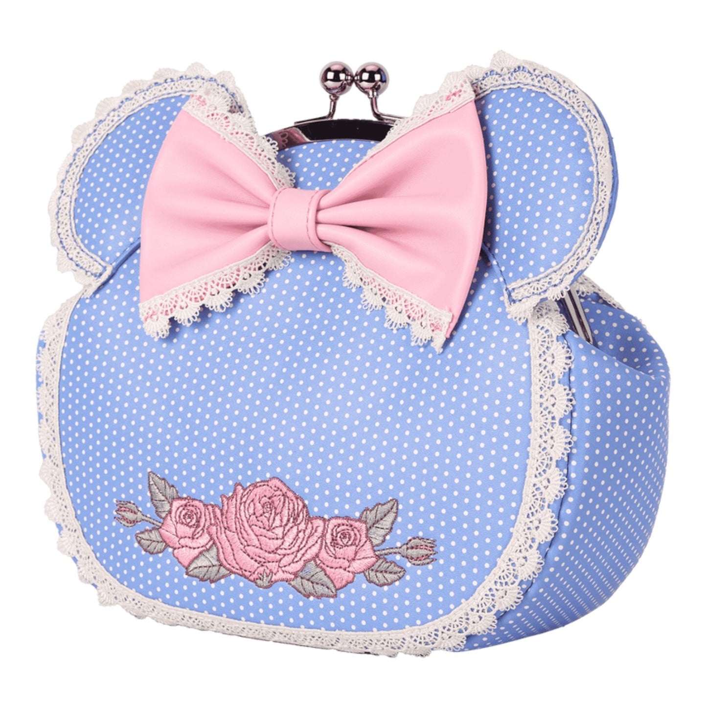 Loungefly Minnie Mouse Floral and Lace Kisslock Crossbody Bag image 3