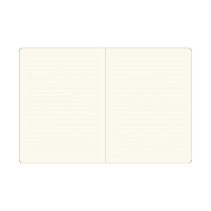 Blank white notebook with two pages on a white background