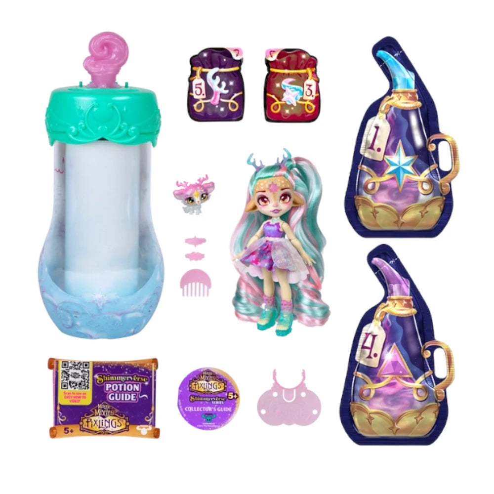 Magic Mixies Pixlings Shimmerverse Galaxy Hair Doll S2 - Deerlee image 3