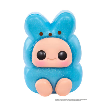 Hyojo PEEPS Marshmallow Bunny Series blind box collectible plush featuring cute expressive faces inside pink, blue, and yellow bunny marshmallow designs.
