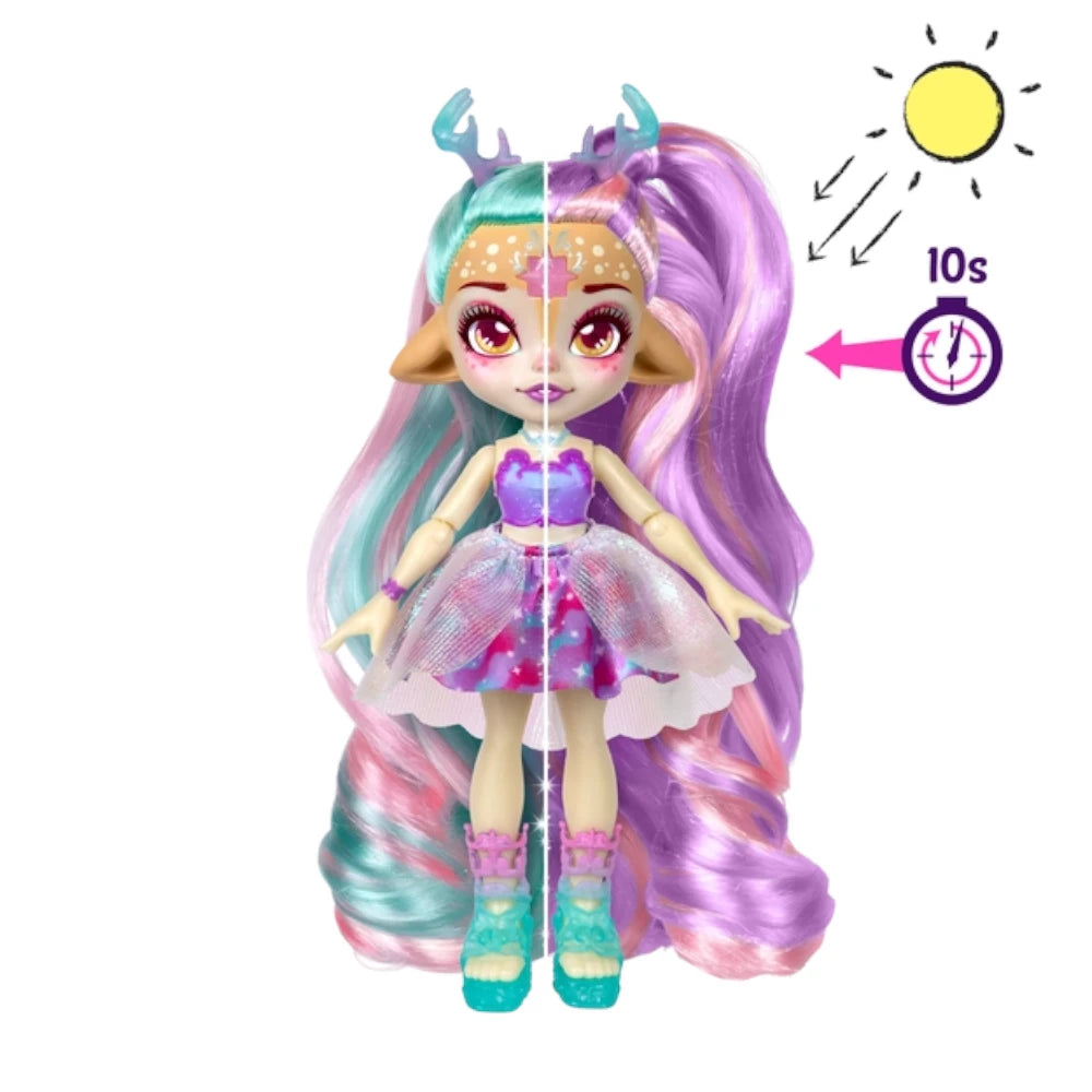 Magic Mixies Pixlings Shimmerverse Galaxy Hair Doll S2 - Deerlee image 1