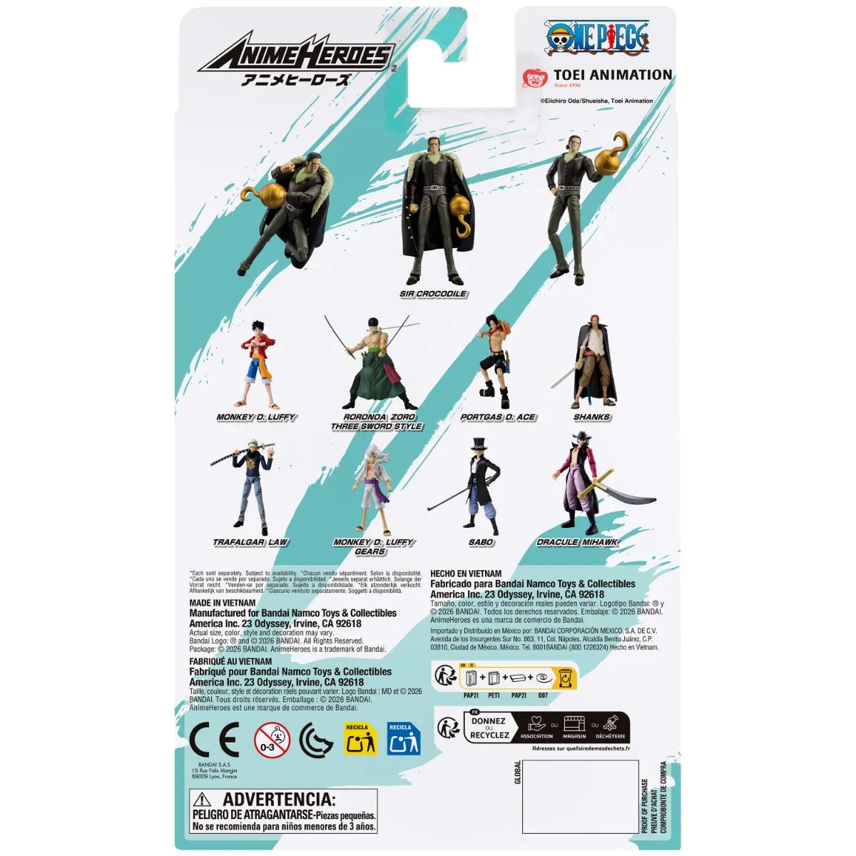 Anime Heroes One Piece Crocodile Action Figure
