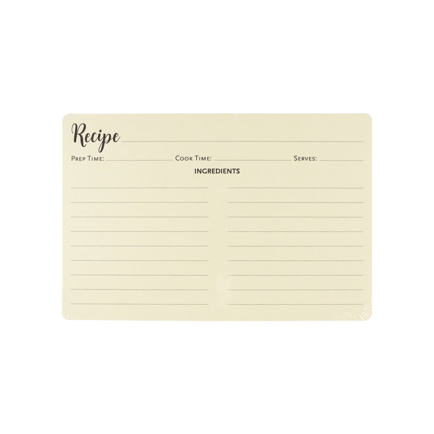 50-Count Recipe Card Refills Pack, featuring lined, double-sided heavyweight matte cards for preserving recipes