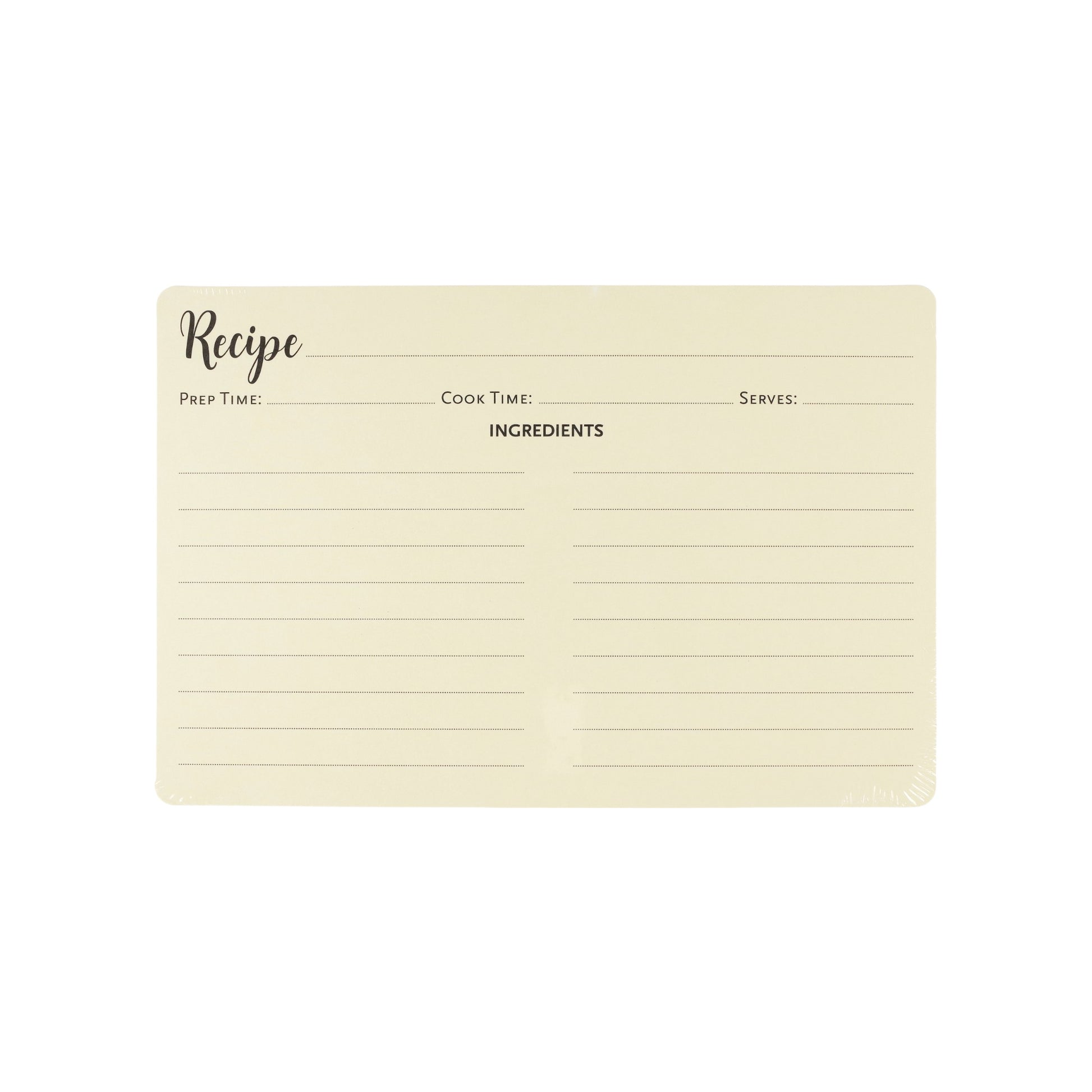 50-Count Recipe Card Refills Pack, featuring lined, double-sided heavyweight matte cards for preserving recipes