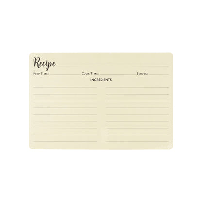50-Count Recipe Card Refills Pack, featuring lined, double-sided heavyweight matte cards for preserving recipes
