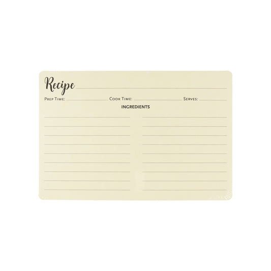 50-Count Recipe Card Refills Pack, featuring lined, double-sided heavyweight matte cards for preserving recipes