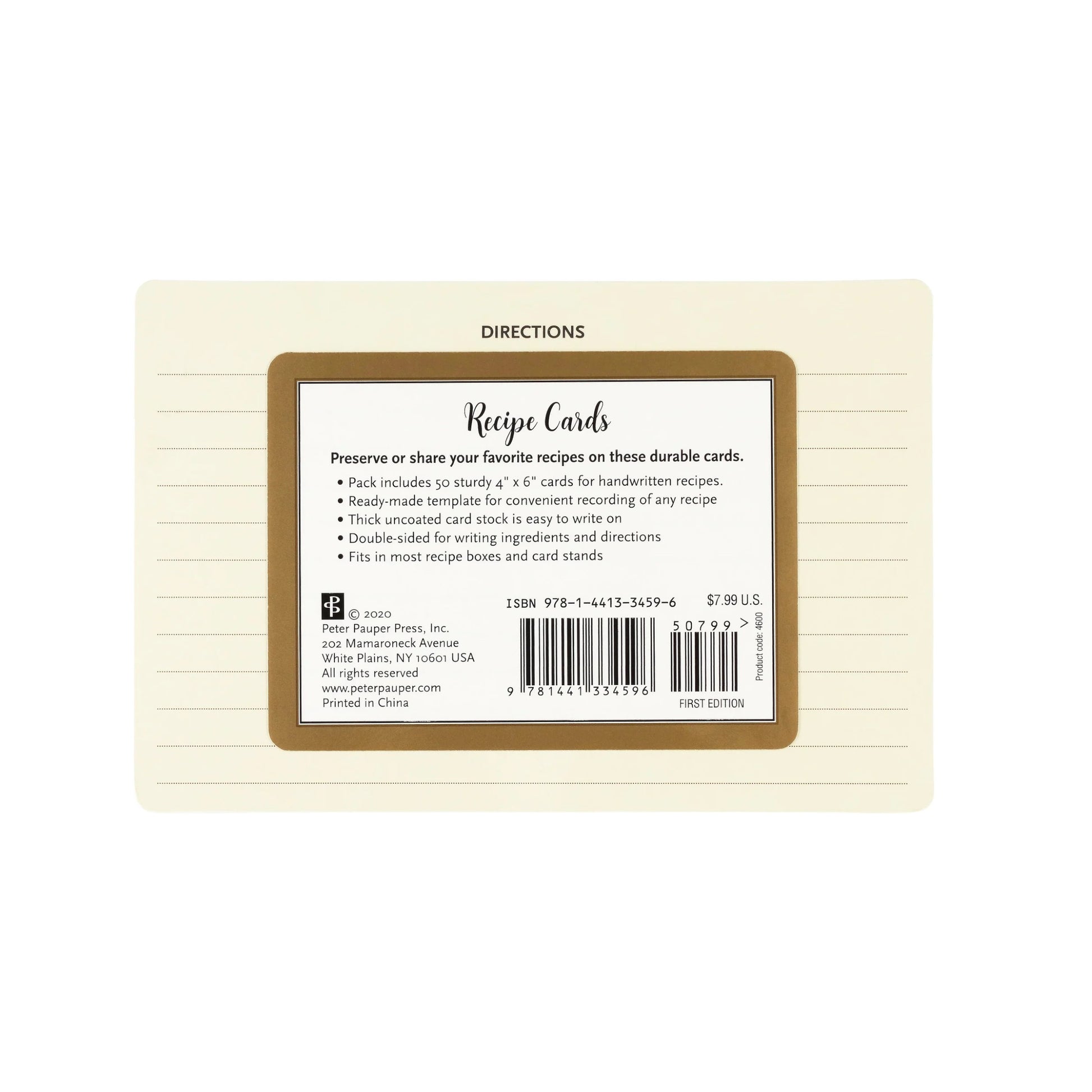 50-Count Recipe Card Refills Pack, featuring lined, double-sided heavyweight matte cards for preserving recipes