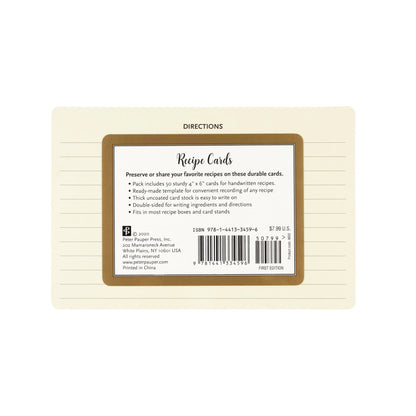 50-Count Recipe Card Refills Pack, featuring lined, double-sided heavyweight matte cards for preserving recipes