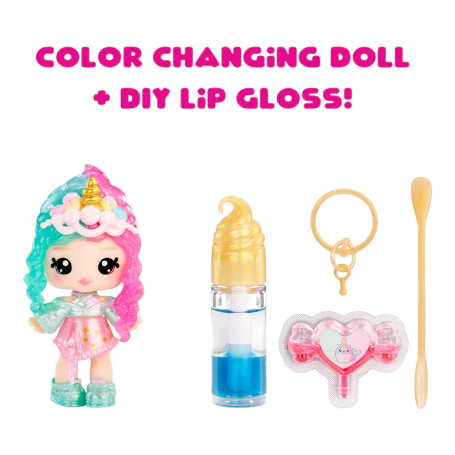 Yummiland Lip Gloss Doll – Mystery Color Change: Phoebe Frappe