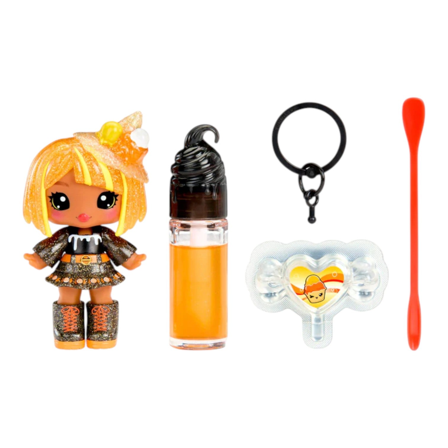 Alt Text: Yummiland Blair Treats Halloween Lip Gloss Doll with DIY Kit