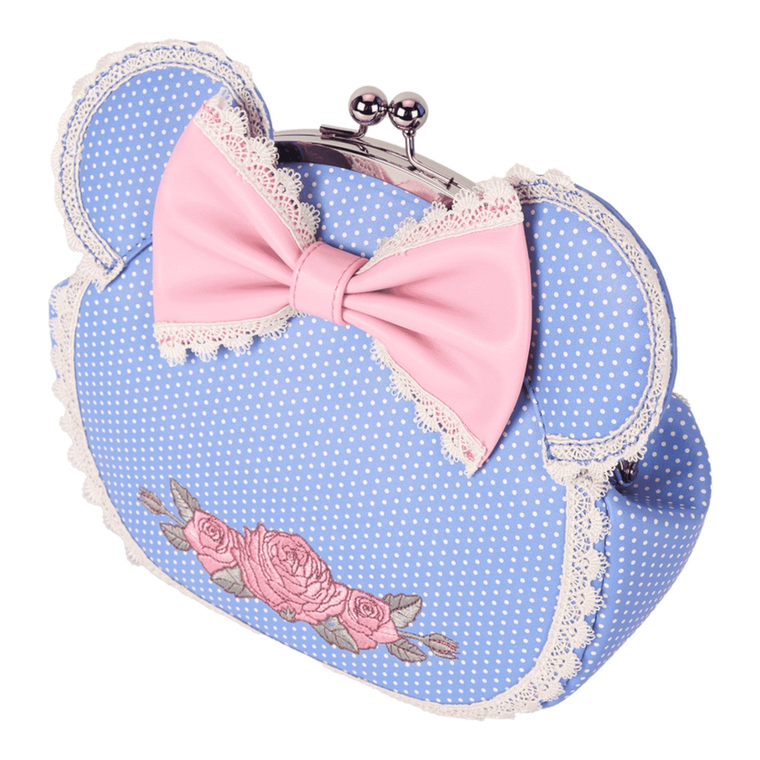 Loungefly Minnie Mouse Floral and Lace Kisslock Crossbody Bag image 4