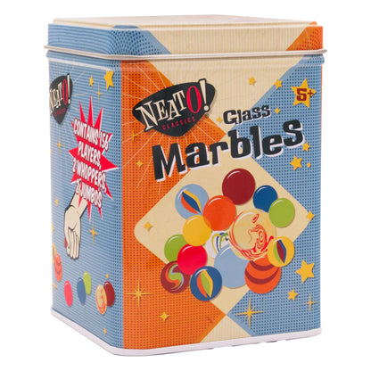 Chouette ! Des billes dans une boîte en fer-blanc