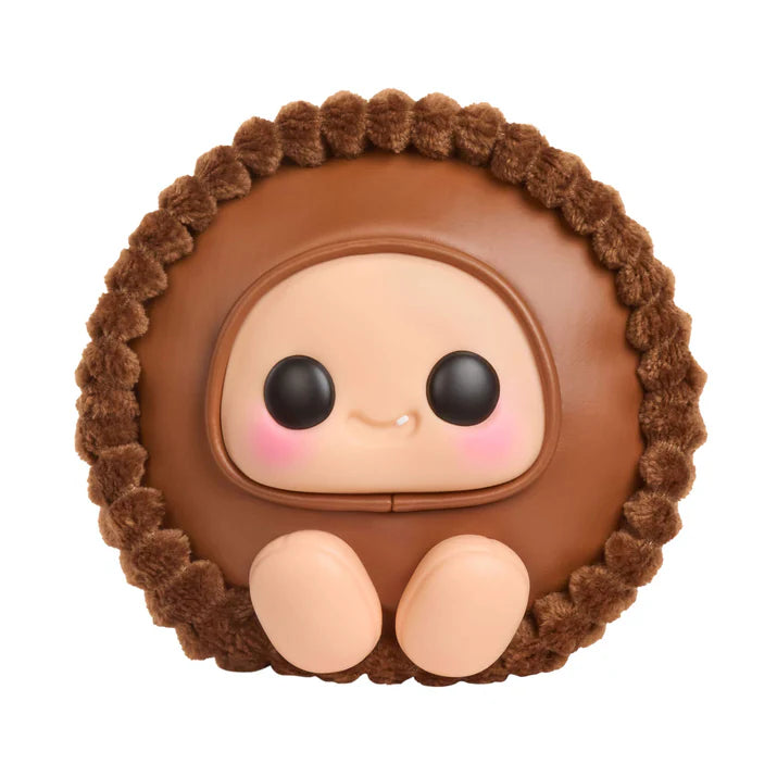 Hyojo Reese's Peanut Butter Cups Series blind box collectible plush featuring cute expressive faces inside milk chocolate, white creme, and gold peanut butter cup wrapper designs.