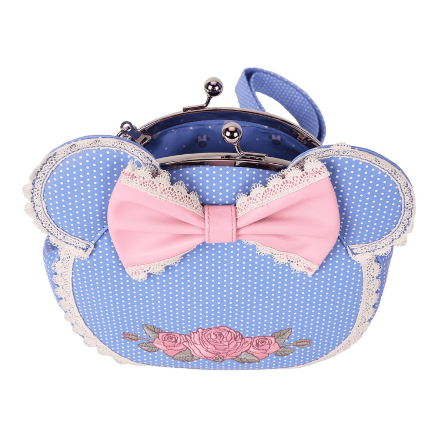Loungefly Minnie Mouse Floral and Lace Kisslock Crossbody Bag image 6