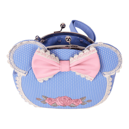 Loungefly Minnie Mouse Floral and Lace Kisslock Crossbody Bag image 6