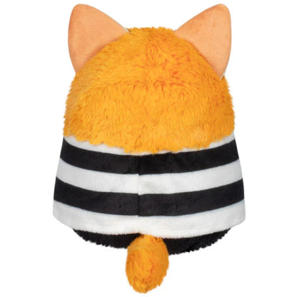Squishable Alter Egos Series 18 Cat Burglar Kitty 5.5-Inch Plush, an orange cat soft toy in a striped burglar outfit holding a money bag