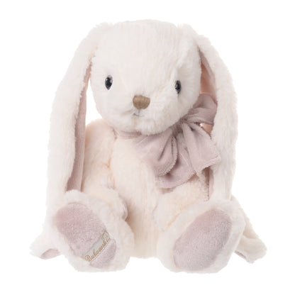 Bukowski Bears Archie 15-inch cream-colored plush bunny featuring long floppy ears and a soft bow around his neck.