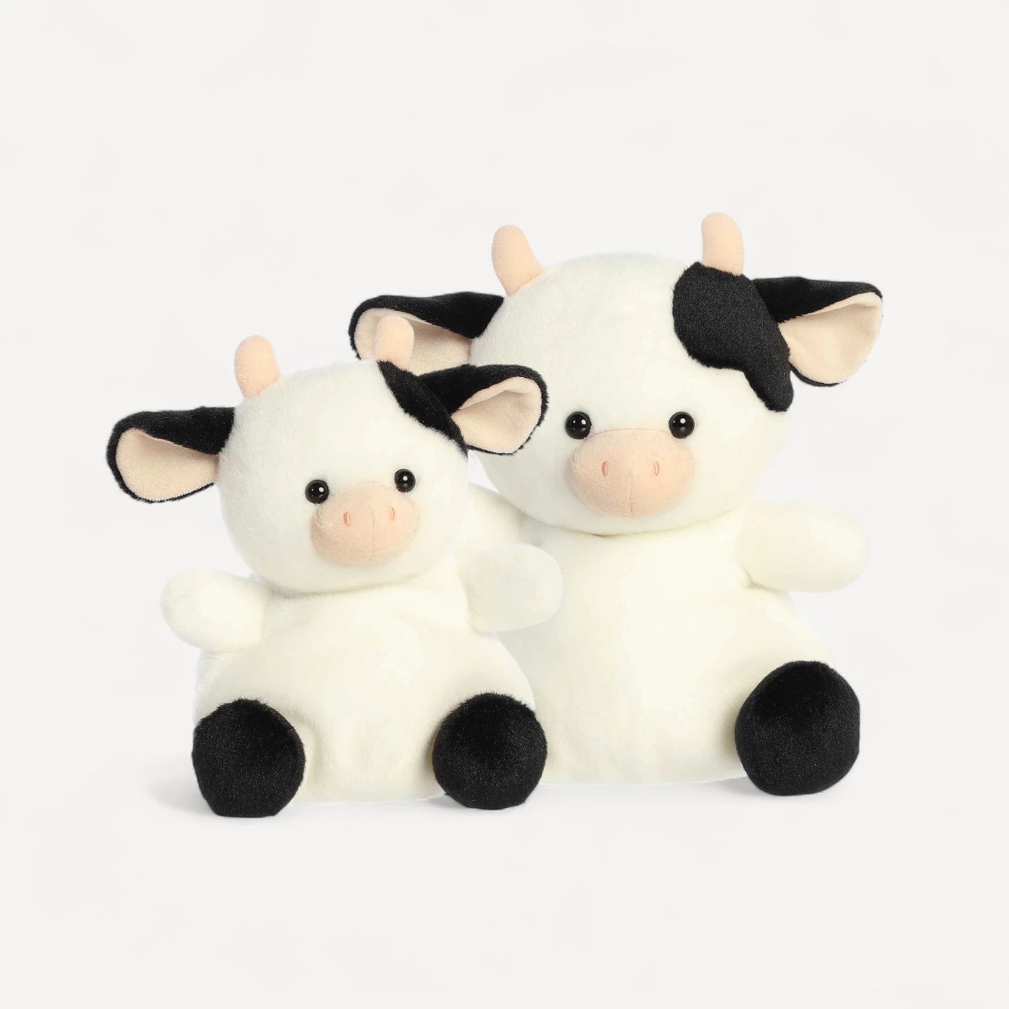 Pair of Party-Sized Palm Pals Black and White Cows