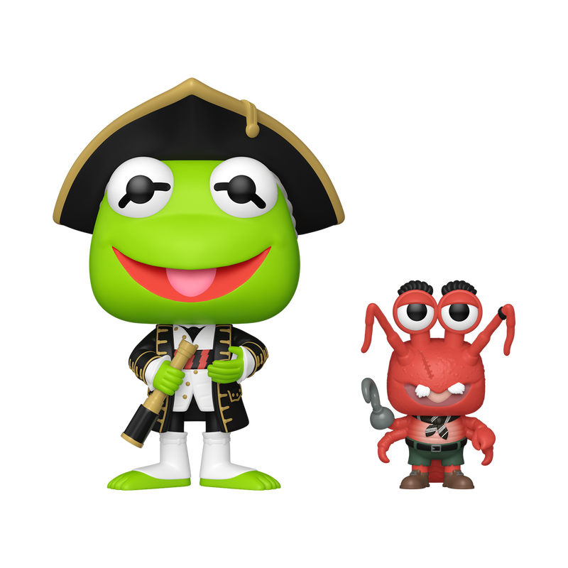 Funko Pop! & Buddy Muppet Treasure Island box displaying Kermit in a naval coat and Polly Lobster in an ascot.