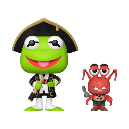 Funko Pop! & Buddy Muppet Treasure Island box displaying Kermit in a naval coat and Polly Lobster in an ascot.