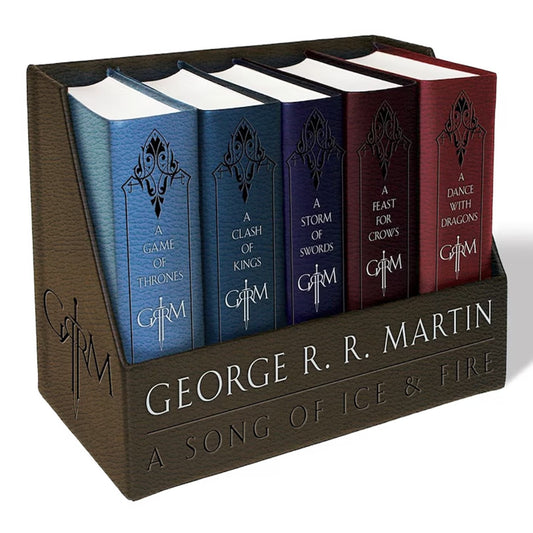 George R. R. Martin's A Game of Thrones Leather-Cloth Boxed Set (Song of Ice and Fire Series): A Game of Thrones, A Clash of Kings, A Storm of Swords, A Feast for Crows, and A Dance with Dragons image 0
