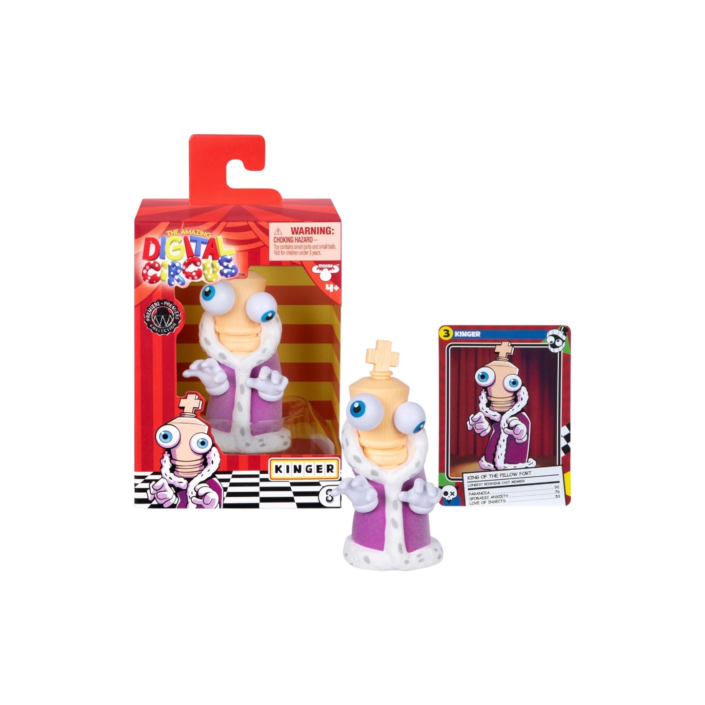 Toy figure with packaging on a white background