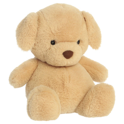 Aurora Dumplin' golden retriever plush featuring a plump round body, floppy ears, and a dark brown nose.
