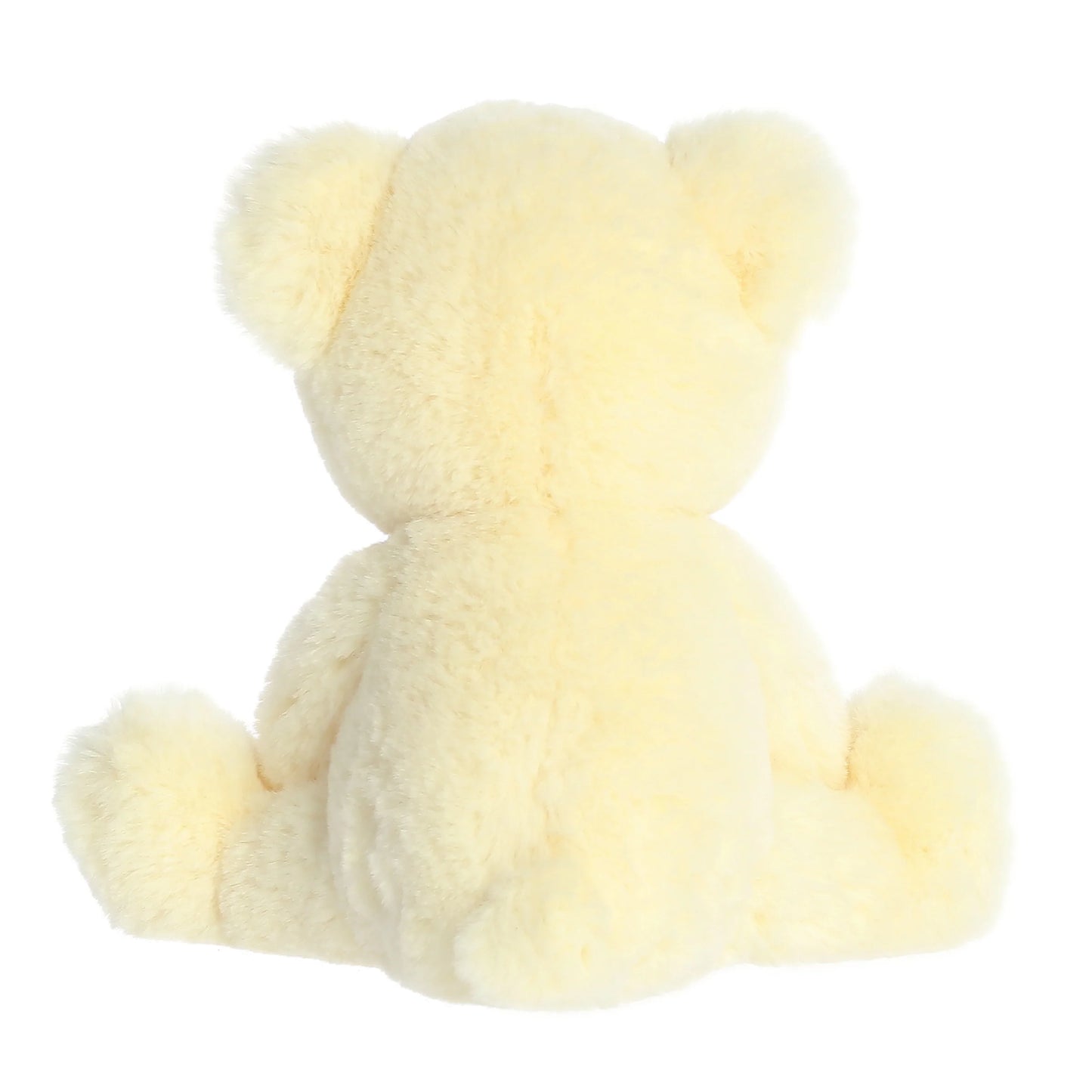 Back Product view of Aurora Gelato Bear Vanilla, a soft cream-white teddy bear with a fluffy texture and brown nose.