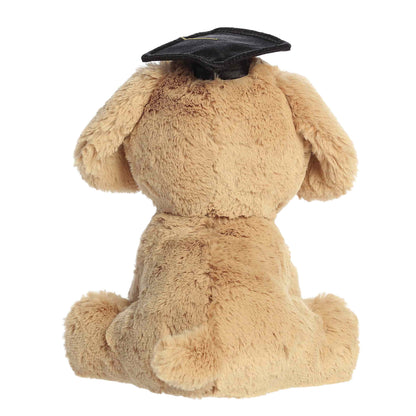Back view of Aurora Graduation Retriever Pup plush