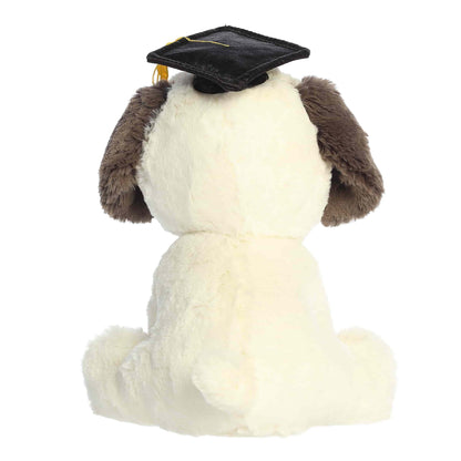 Back view of Aurora Graduation Terrier Pup plush