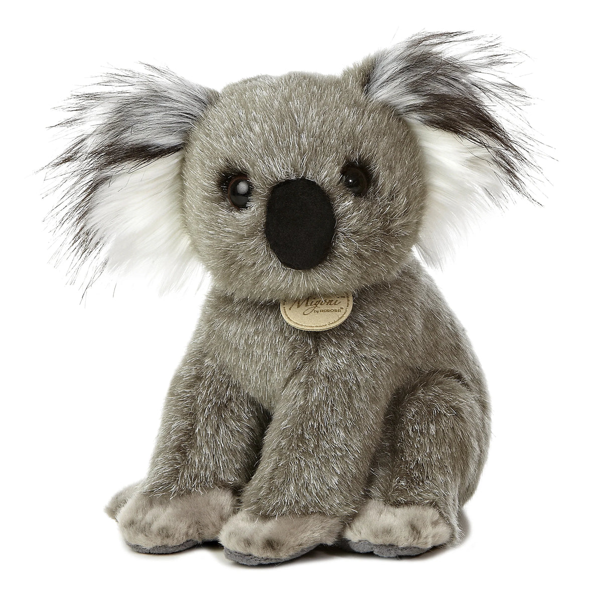 Aurora Miyoni Koala plush stuffed animal featuring realistic grey fur and fluffy ears sitting upright.