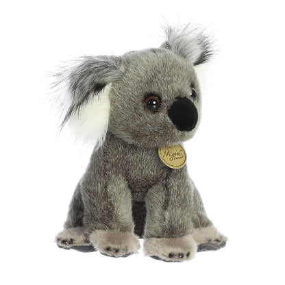 Aurora Miyoni Koala plush stuffed animal featuring realistic grey fur and fluffy ears sitting upright.