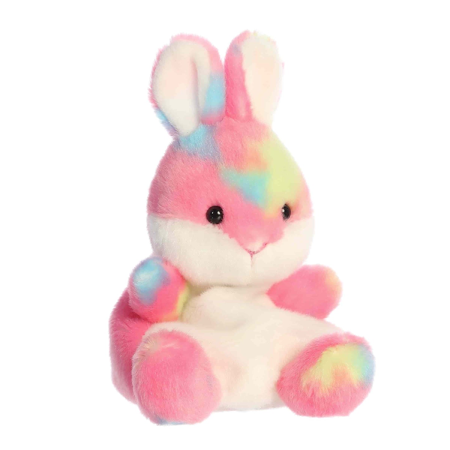 Angled  view of Aurora Palm Pals Bubblegum Jellybean Bunny.