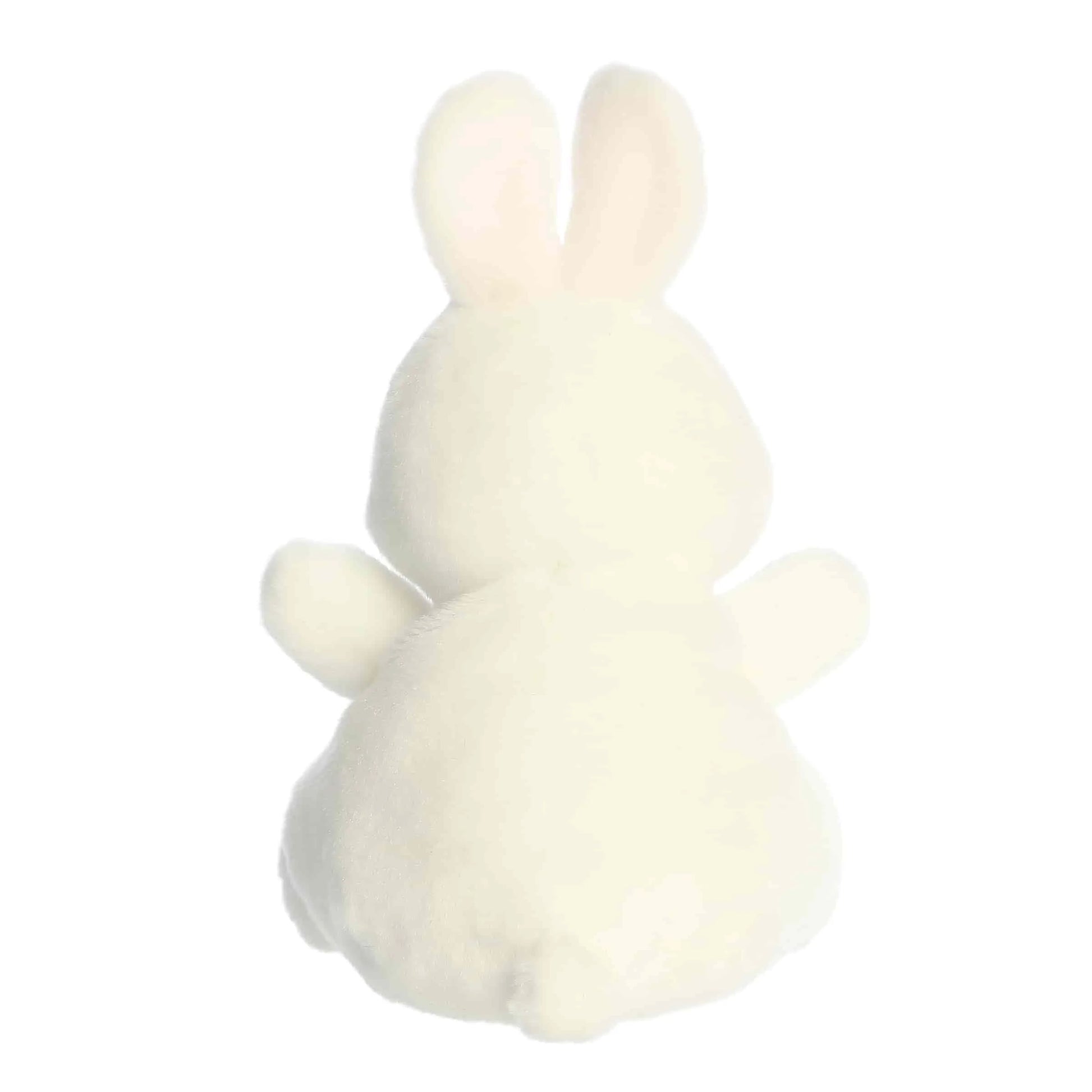 Back view of Aurora Palm Pals Cottontail Bunny, an 8-inch white rabbit plush.