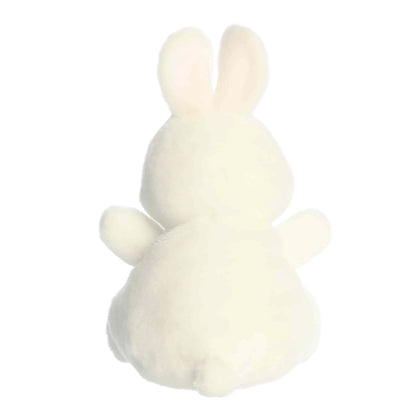 Back view of Aurora Palm Pals Cottontail Bunny, an 8-inch white rabbit plush.