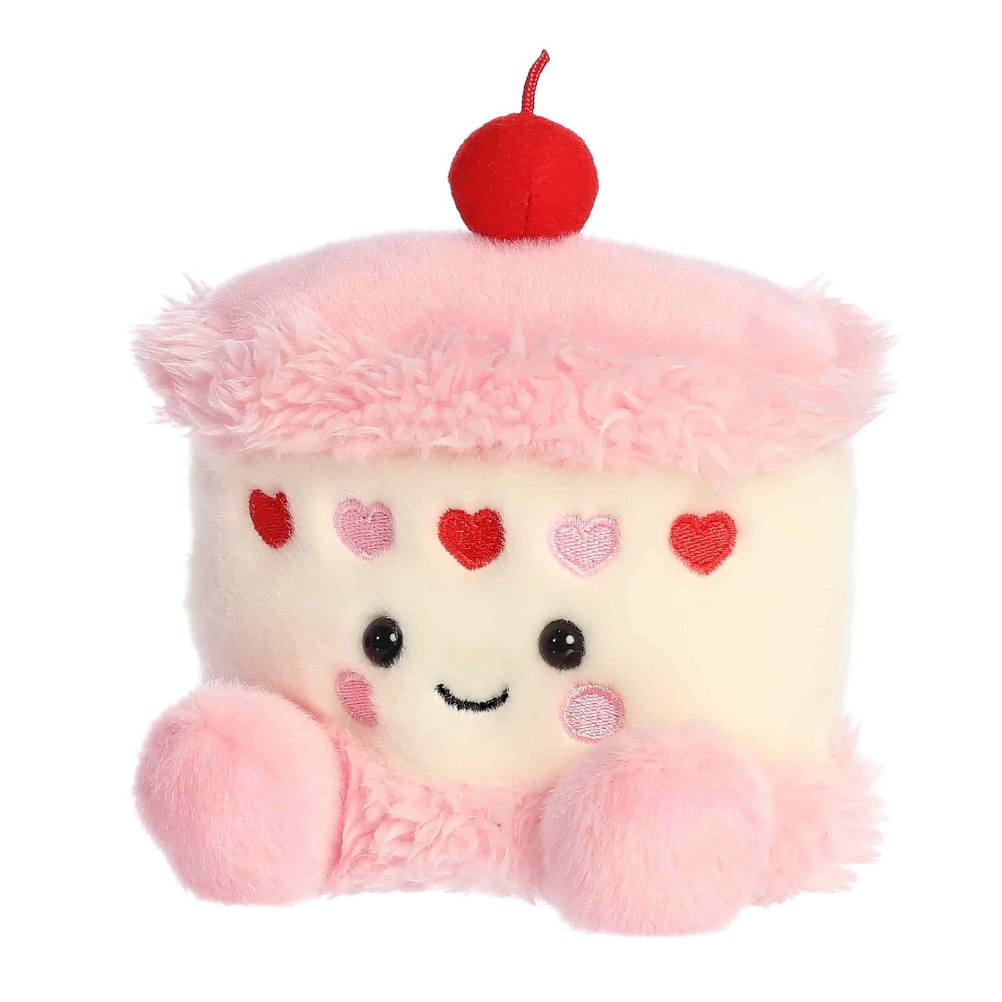 Angled view of Aurora Palm Pals Jubi Heart Cake
