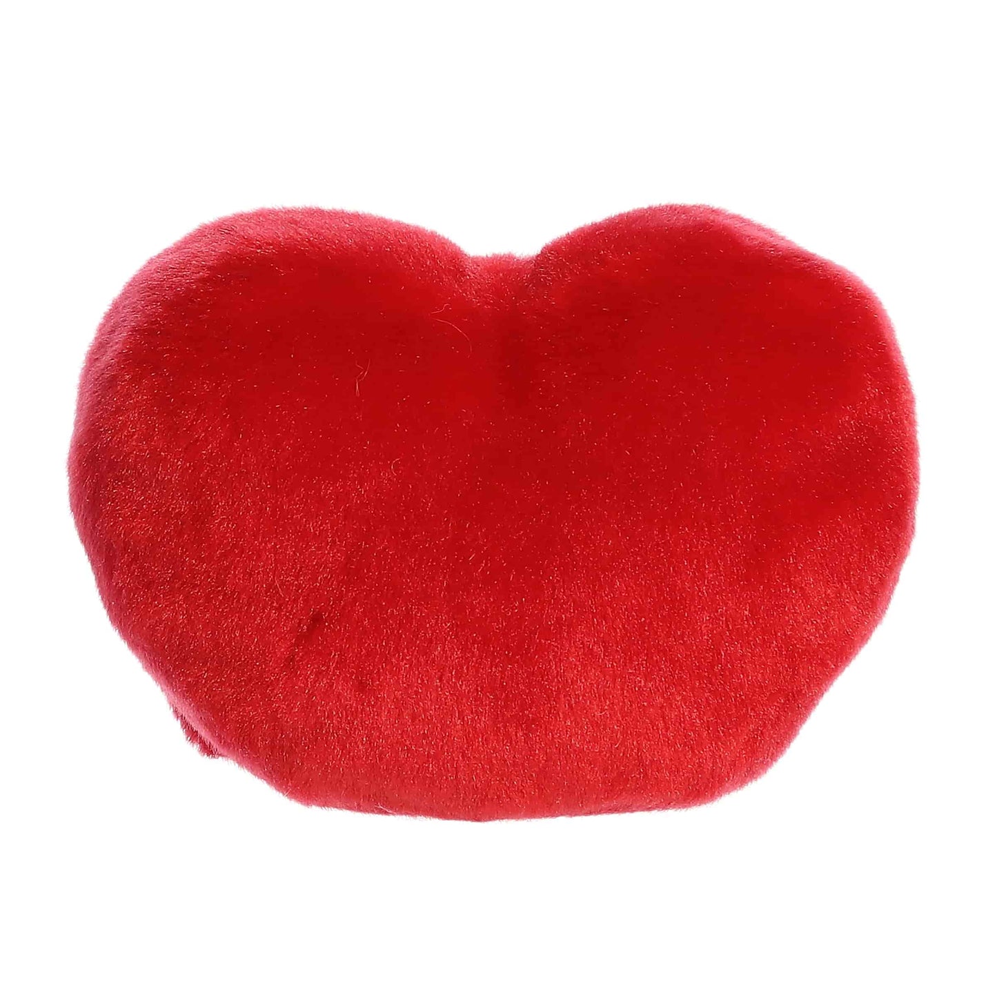 Back view of Aurora Palm Pals Kimi Kisses Heart, a small 5-inch red plush. 
