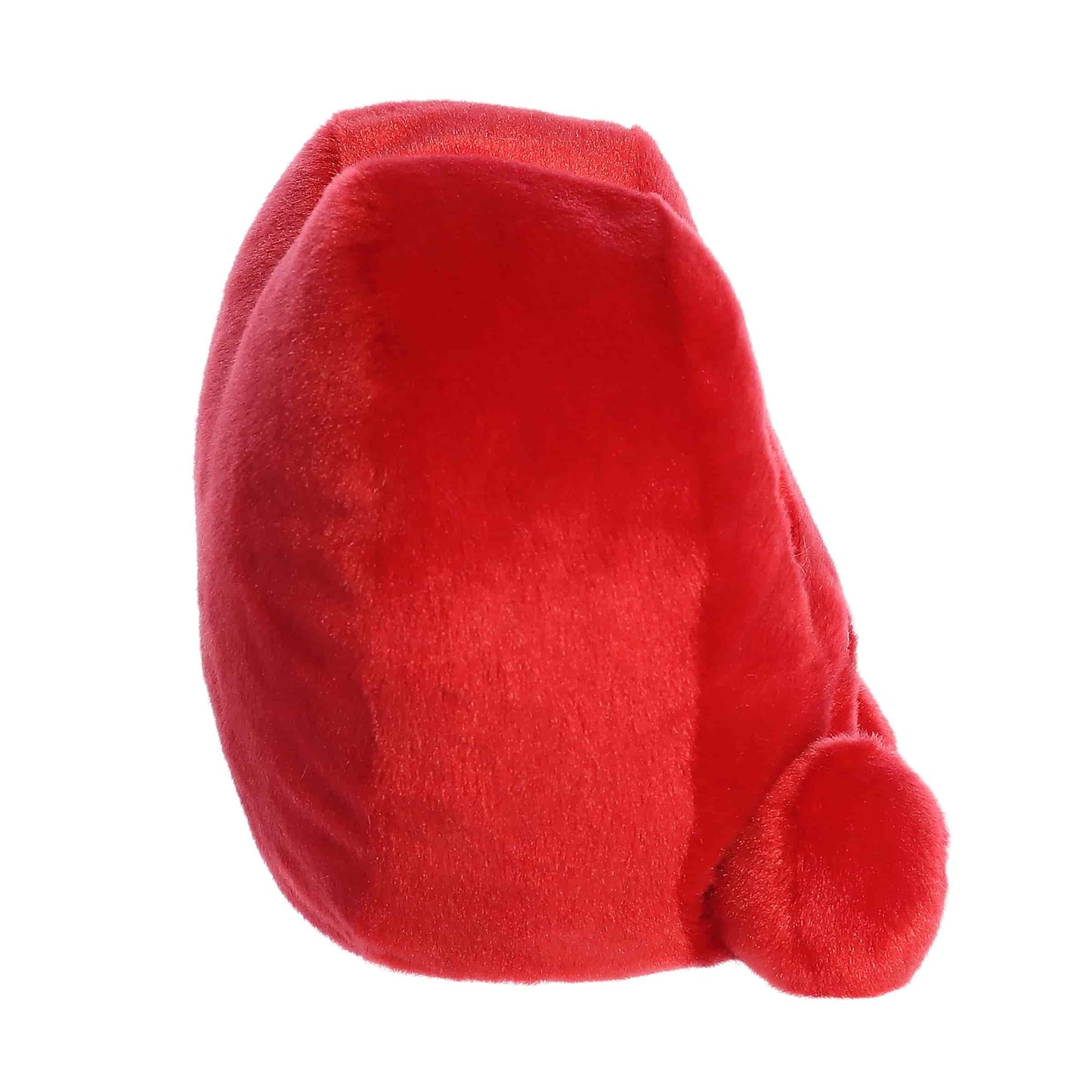 Side view of Aurora Party-Sized Palm Pals Kimi Kisses Heart, an 8-inch red plush heart.