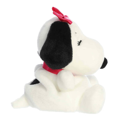Side view of Aurora Palm Pals Peanuts Belle plush