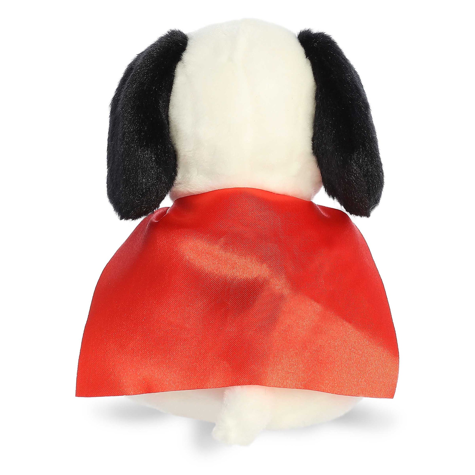 Back view of Aurora Palm Pals Snoopy Kissing Bandit plush