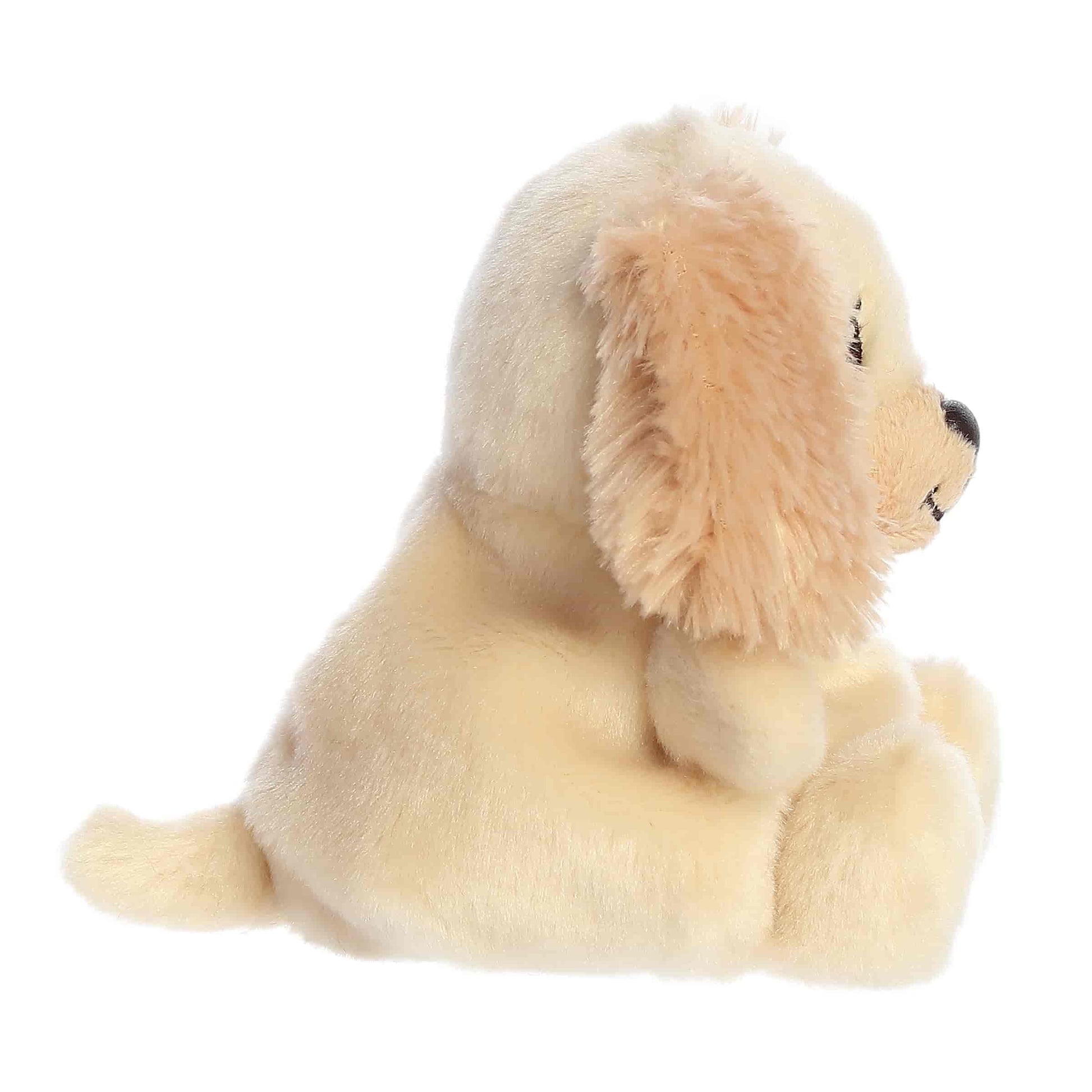 Aurora Palm Pals Precious Moments plush featuring Daniel Spaniel, a cute tan dog with fluffy ears and signature teardrop eyes.