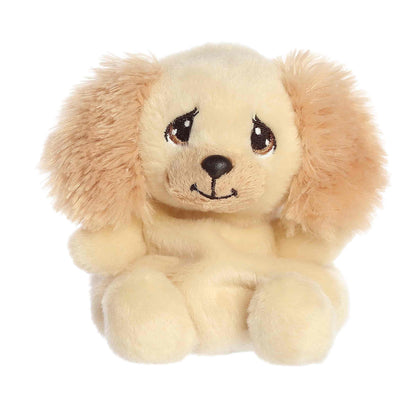 Aurora Palm Pals Precious Moments plush featuring Daniel Spaniel, a cute tan dog with fluffy ears and signature teardrop eyes.