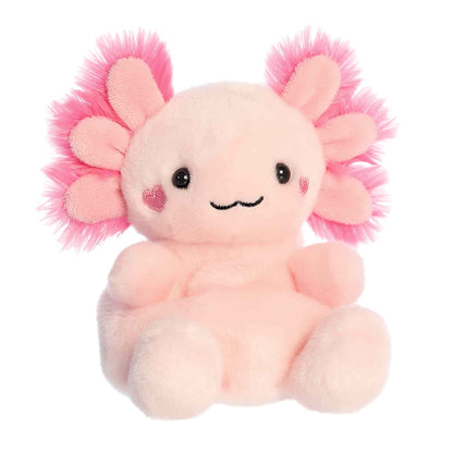Angled view of Aurora Palm Pals Xena Love Axolotl