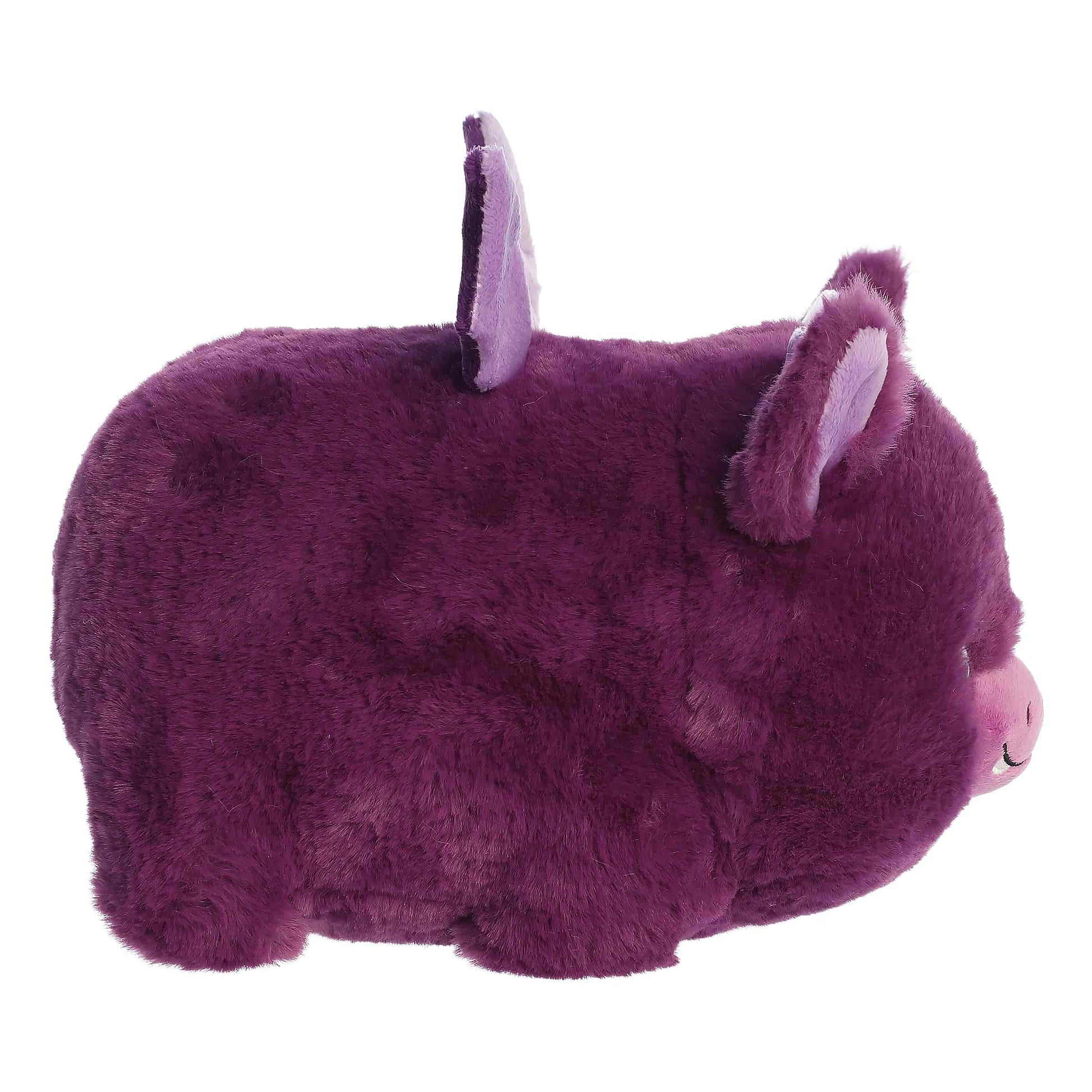 Aurora Spudsters Garth Gargoyle 10.5-inch purple potato-shaped plush featuring small horns, wings, and an embroidered smirking face with fangs.