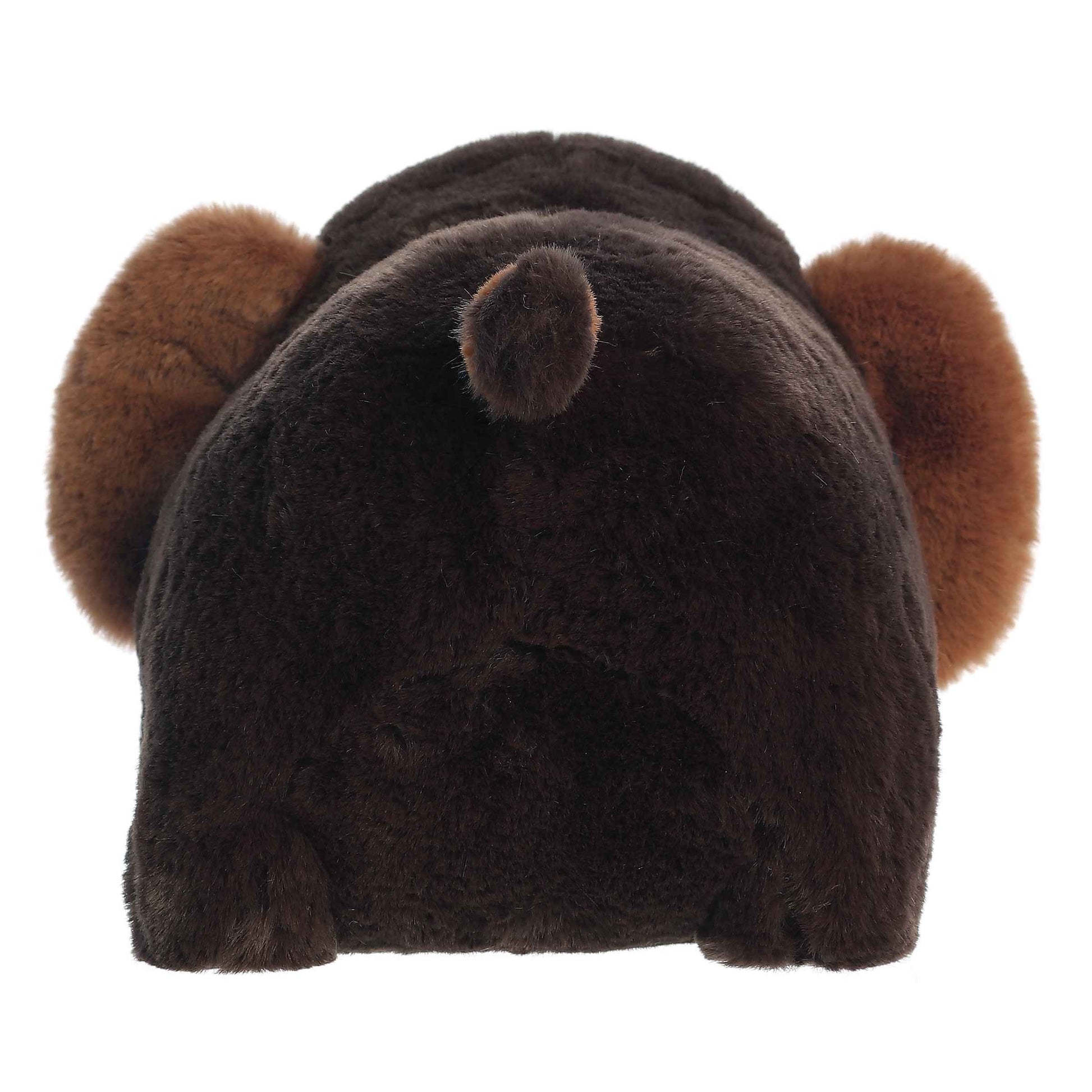 Aurora Spudsters Mumford Wooly Mammoth 10″ plush toy with fuzzy brown fur and soft tusks - Back