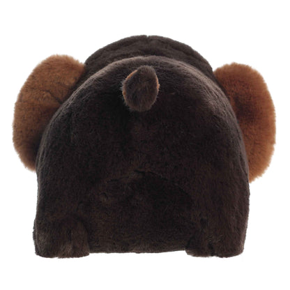 Aurora Spudsters Mumford Wooly Mammoth 10″ plush toy with fuzzy brown fur and soft tusks - Back