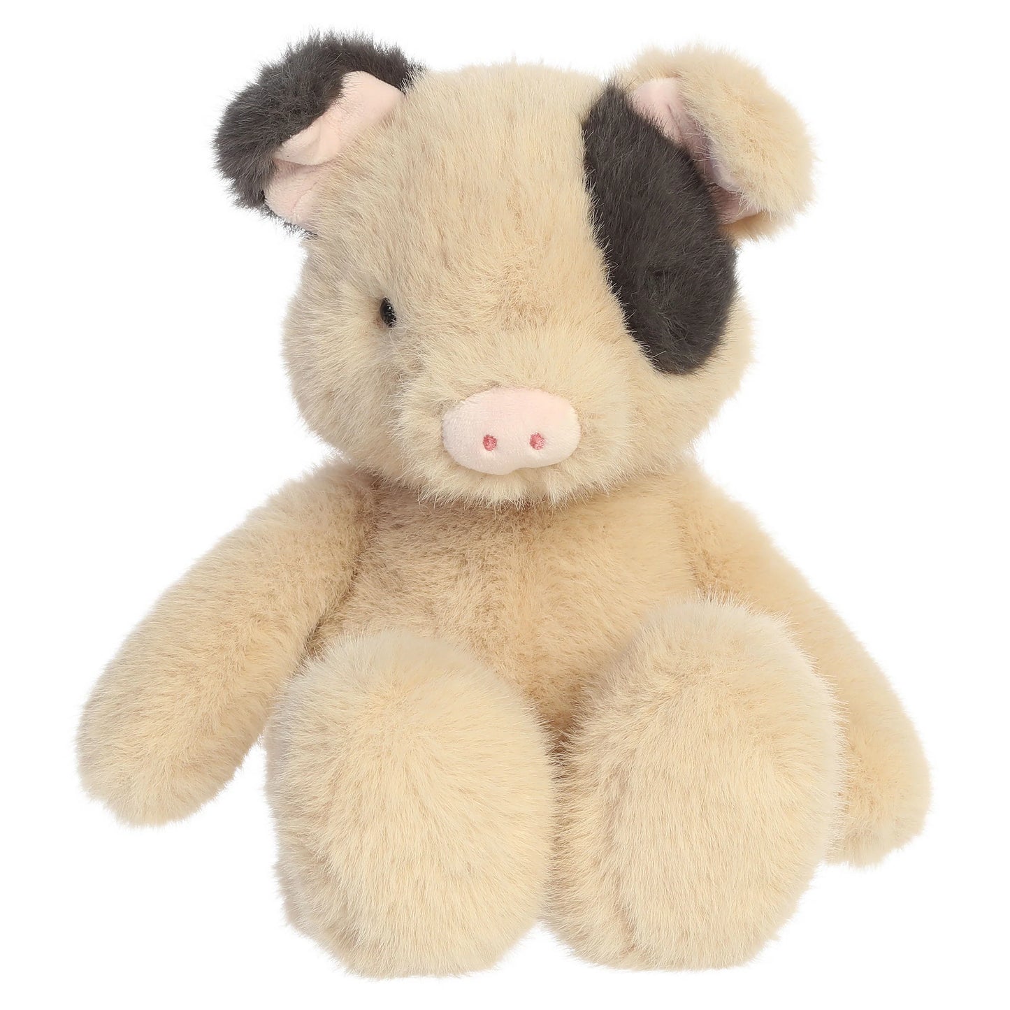 Aurora The Thicket Tales 11.5-inch Poppy Pig plush toy featuring soft beige fur, dark spots, and delicate pink ears.