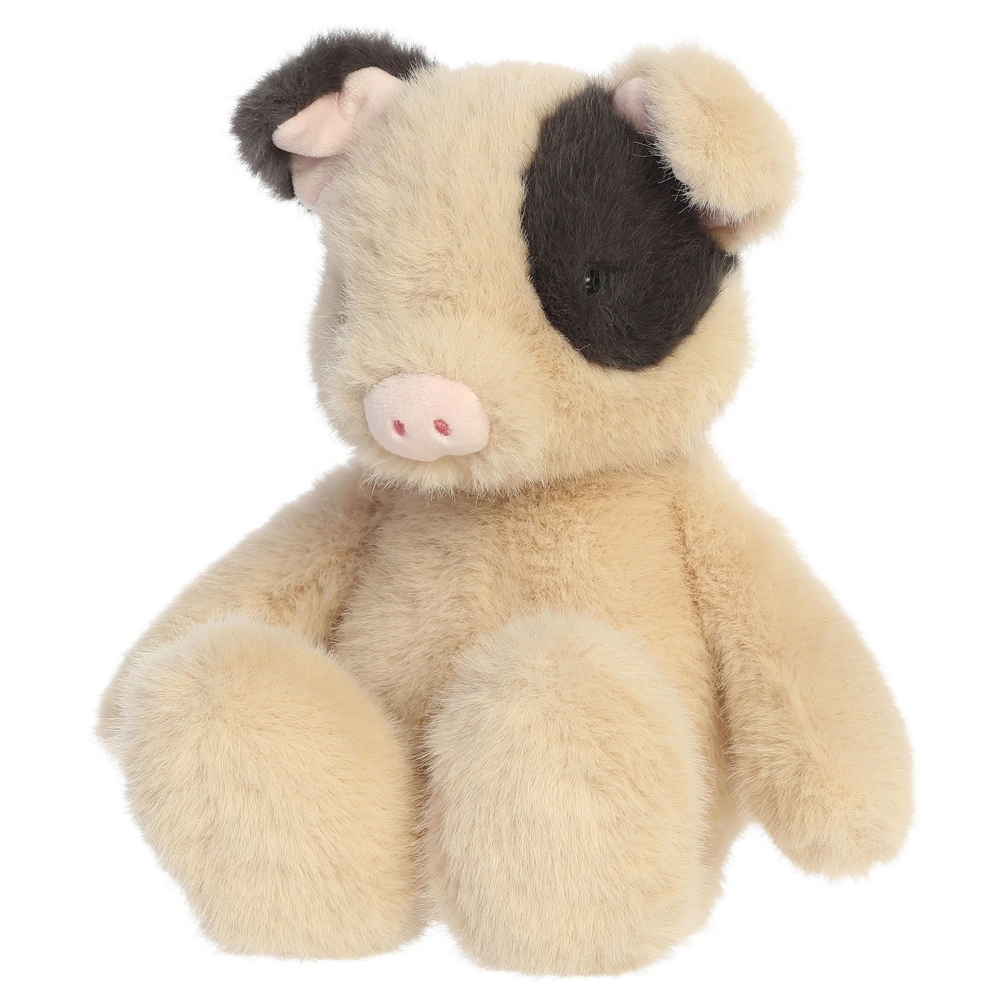 Aurora The Thicket Tales 11.5-inch Poppy Pig plush toy featuring soft beige fur, dark spots, and delicate pink ears.