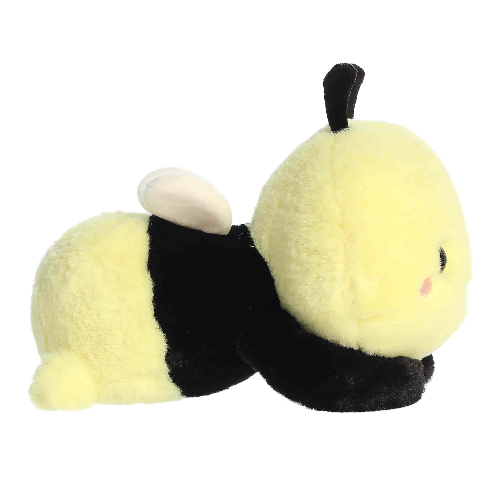 Side view of Aurora Too Cute Bodi Bee plush.
