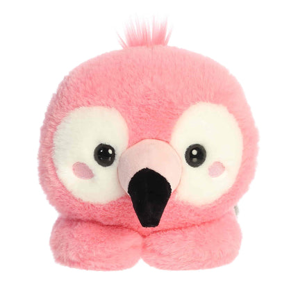 Front view of Aurora Too Cute Flori Flamingo 11.5-inch plush